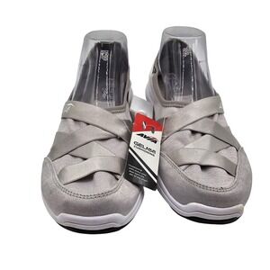 Avia Shoes Womens Size 10 Gray GELfom Cushioning Slip On Flats AVI-AURA Comfort